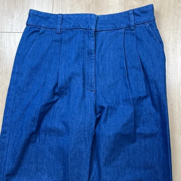 Favorite Daughter Favorite Pant Gramercy Denim Pleated Wide Leg Trouser, 6 1257 - Picture 5 of 11